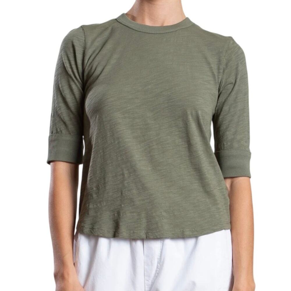 Pharaoh Collection Giada Slim Crew in Supima Slub Artichoke Size 4/XL NWT